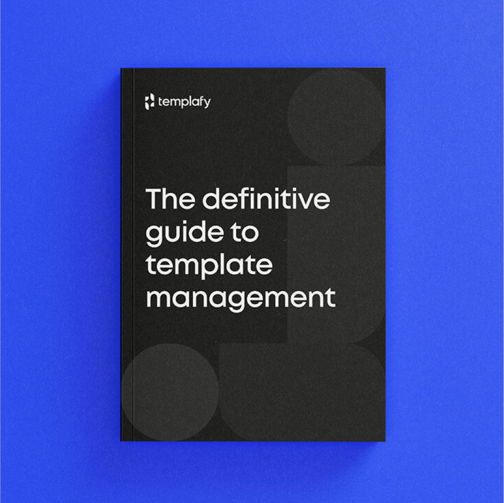 The definitive guide to template management guide cover.